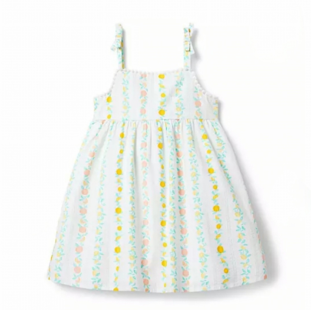 🍋🍊 Janie and Jack Citrus Stripe Seerucker Dress